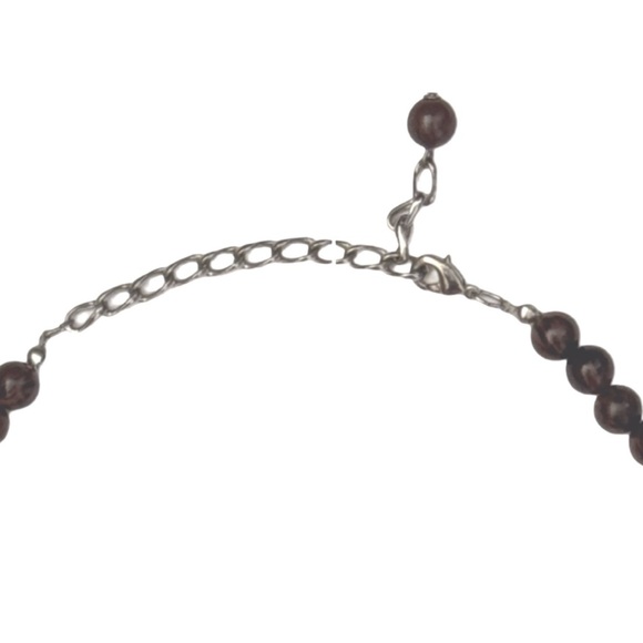 ANTHROPOLOGIE • Wooden Bead Bohemian Hippie Beach Collar Layered Necklace - Picture 4 of 5